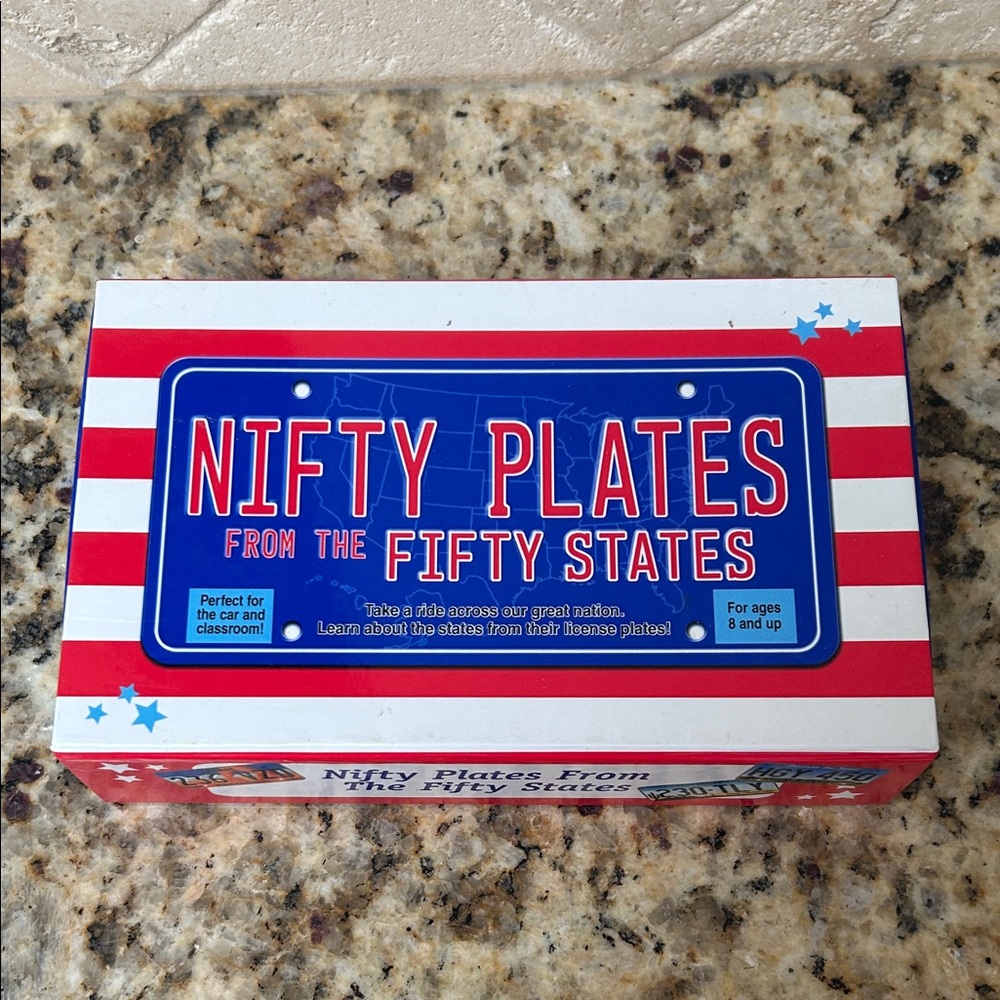 Nifty Plates from the Fifty States Game in Magnetic Close Box
